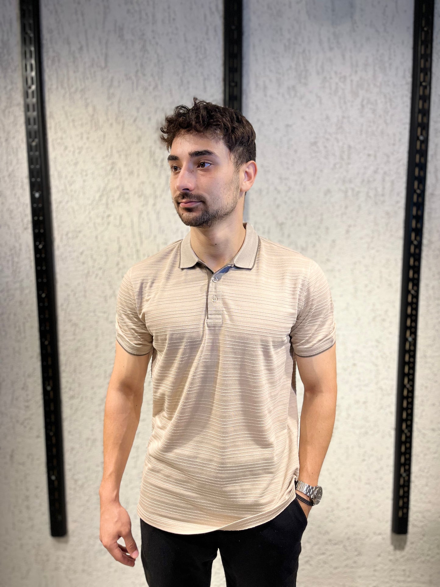 Nokta Desenli Polo T-shirt