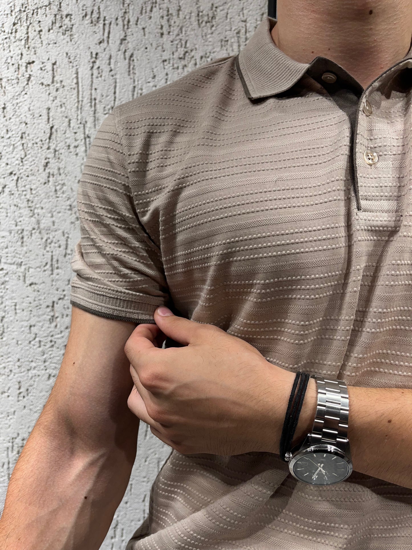 Nokta Desenli Polo T-shirt