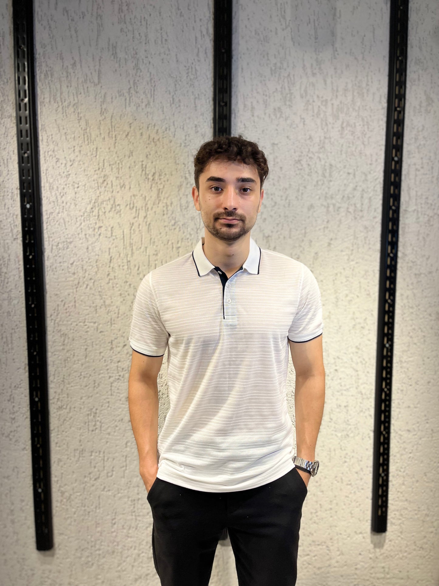 Nokta Desenli Polo T-shirt