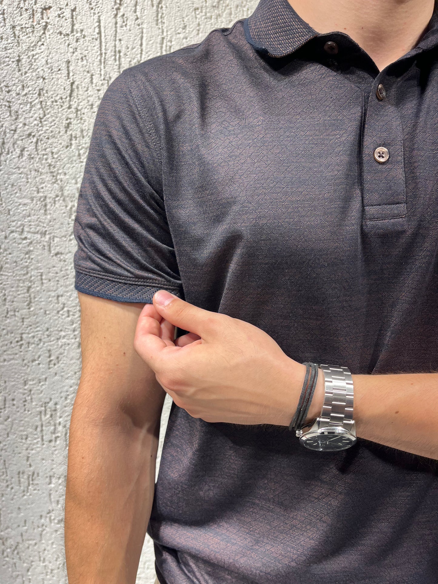 Geometrik Soğuk Baskılı - Cepli Polo Yaka