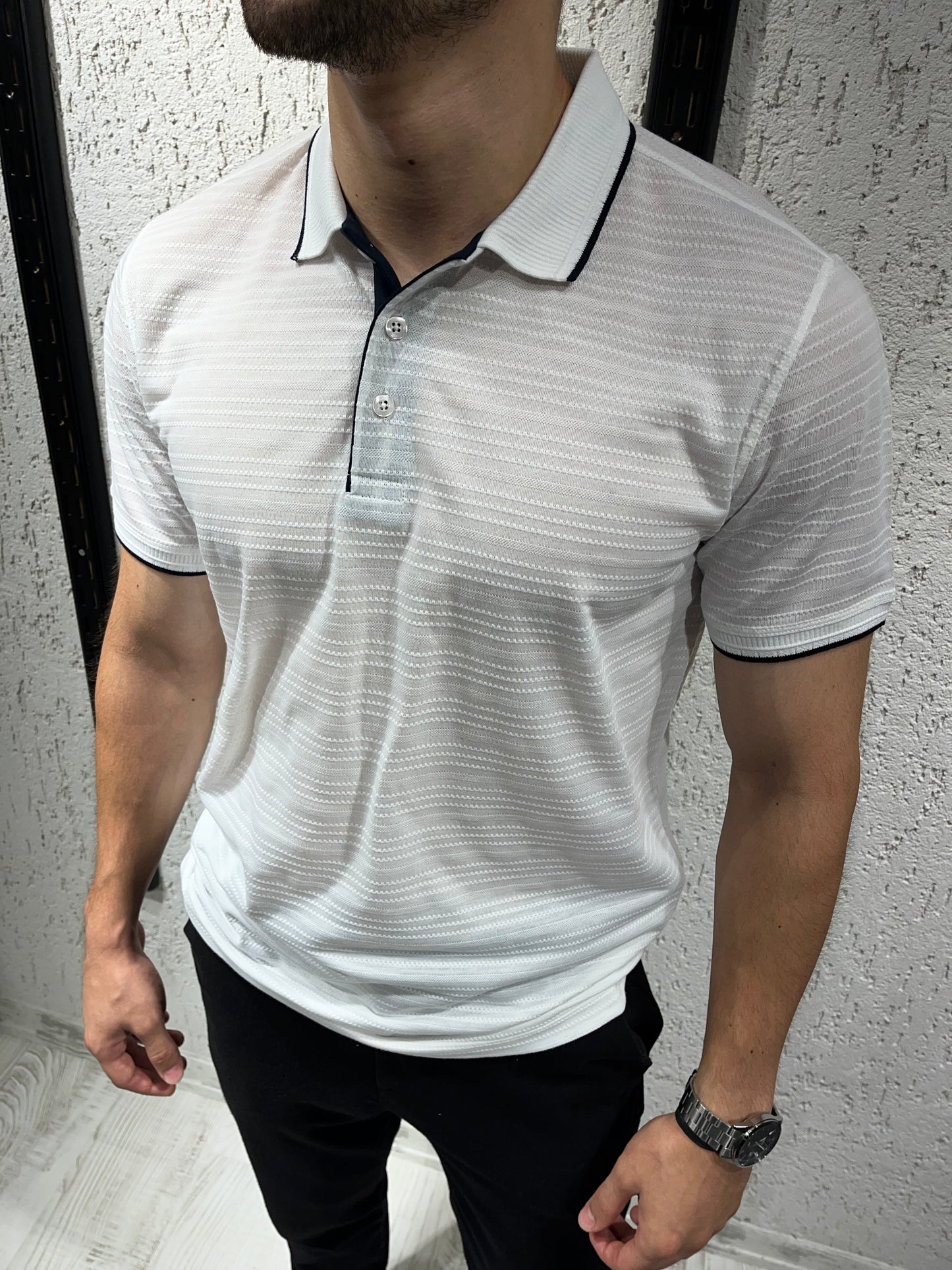 Nokta Desenli Polo T-shirt