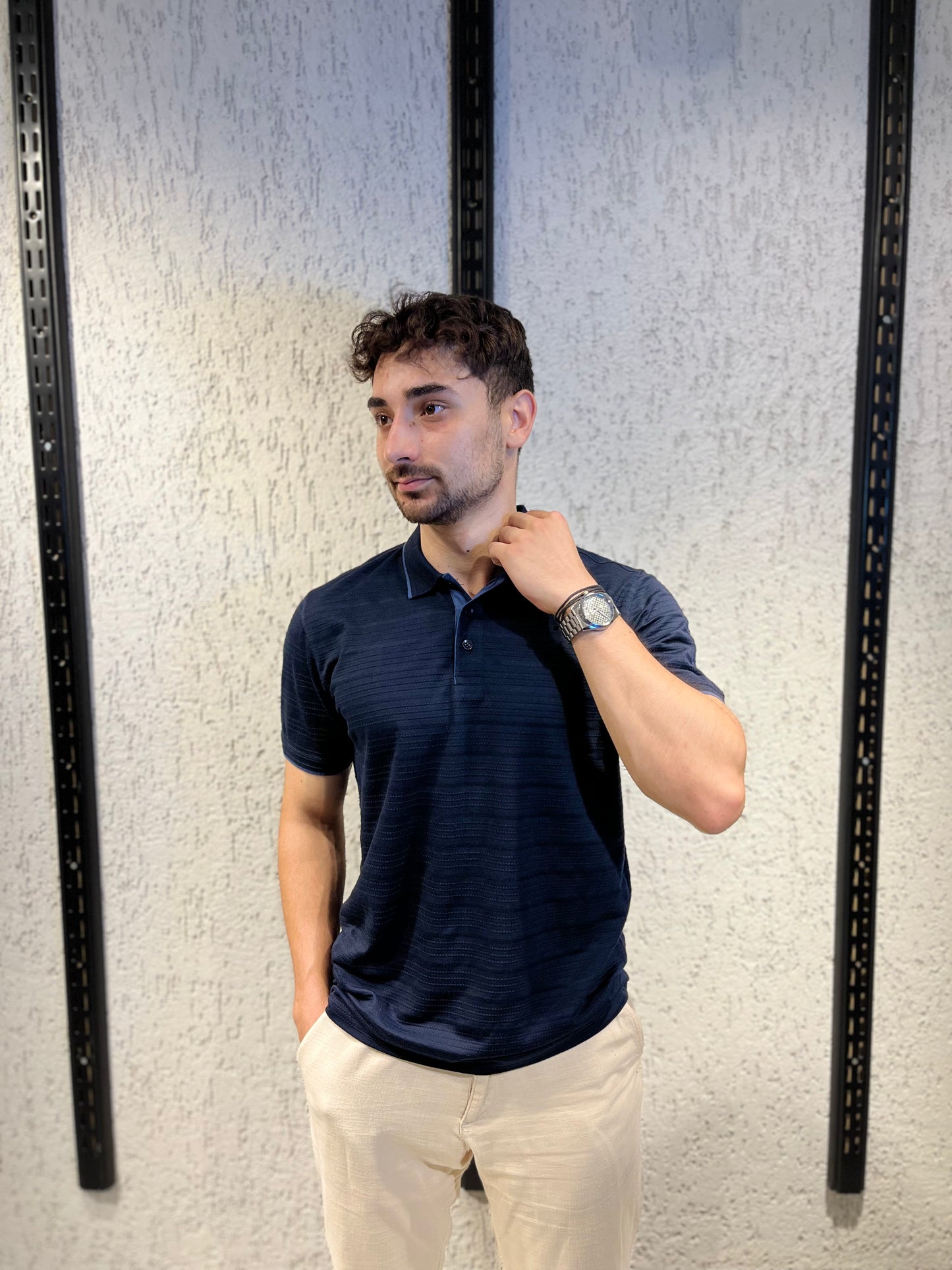 Nokta Desenli Polo T-shirt