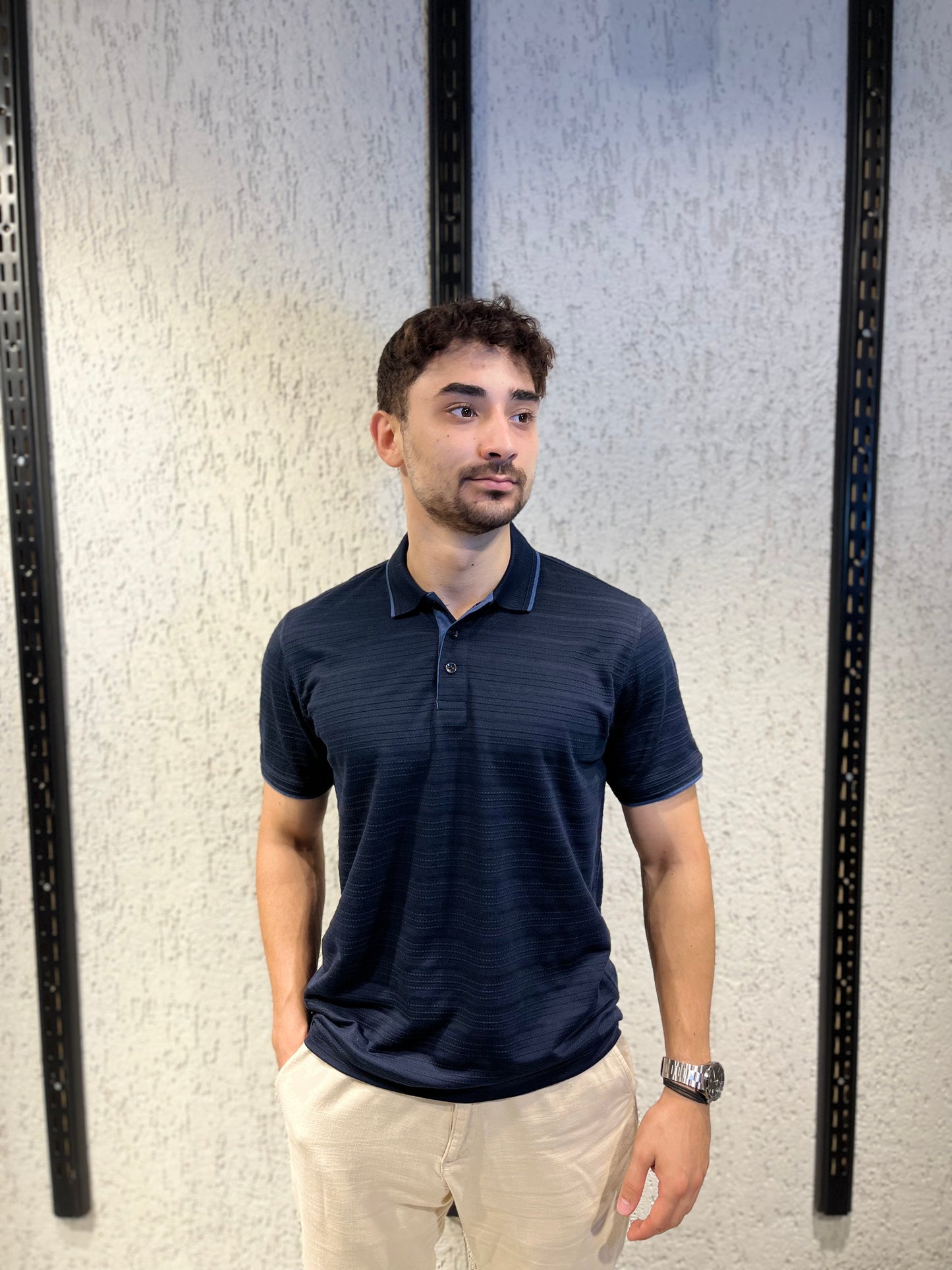 Nokta Desenli Polo T-shirt